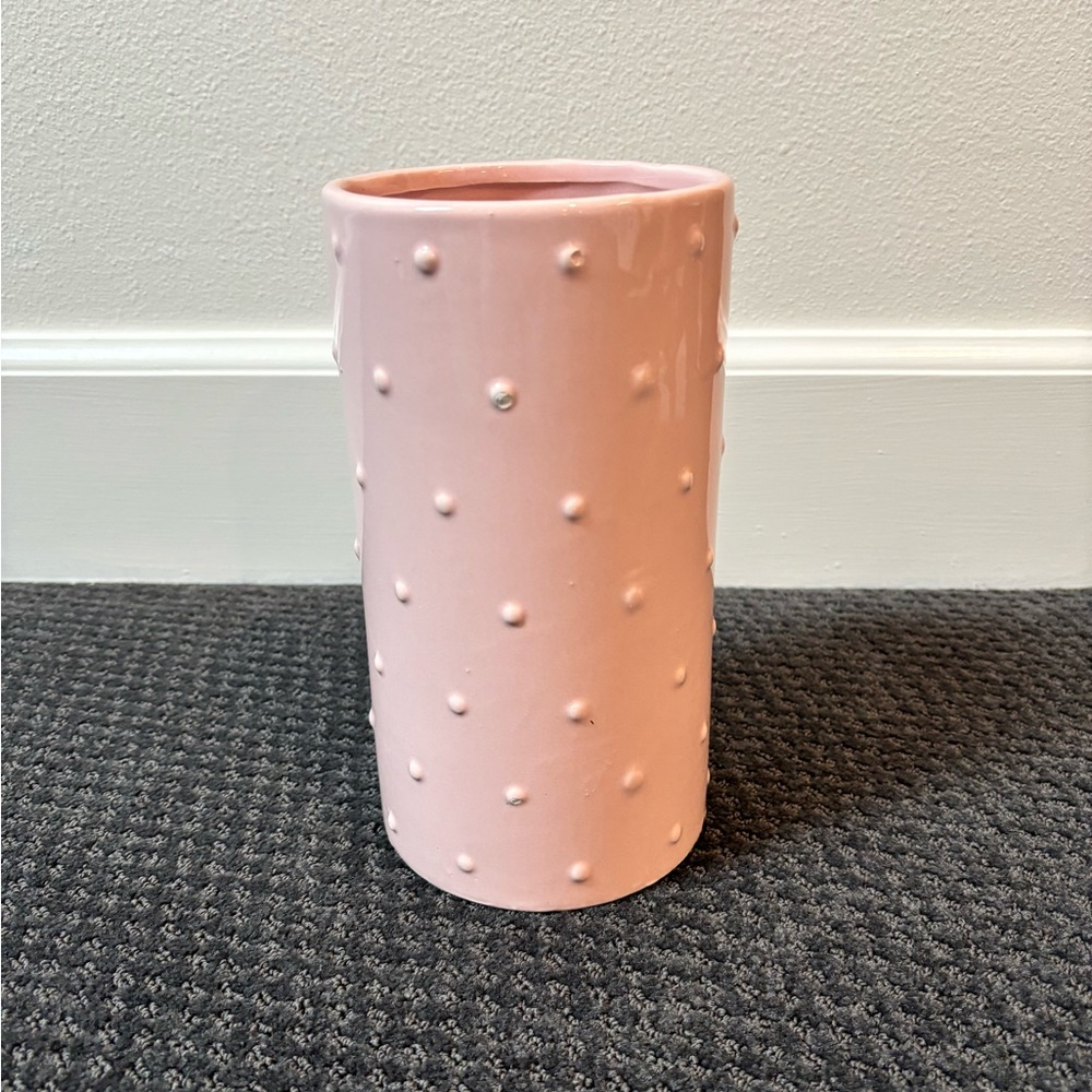 Pink dotted vase